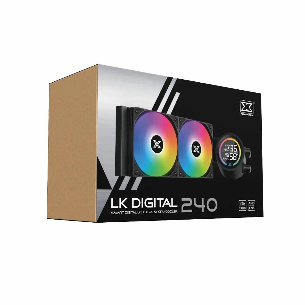 Водно охлаждане Xigmatek LK 240 Digital Water Cooling LED Display A-RGB - EN45929