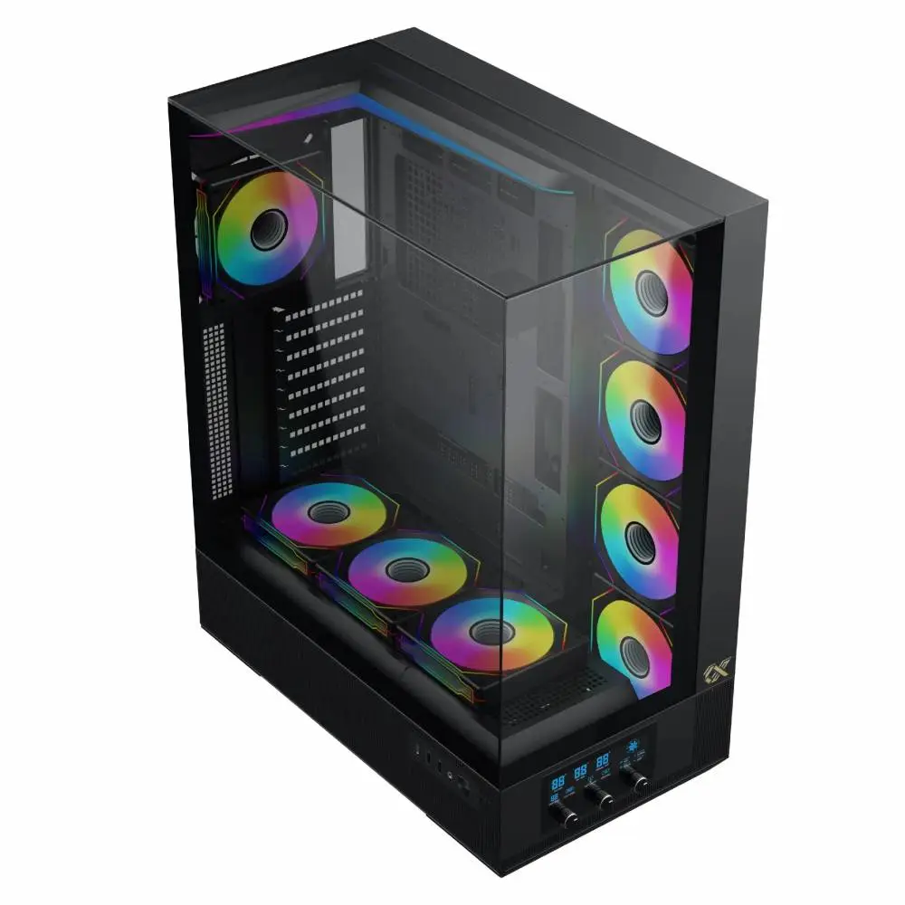 Кутия Xigmatek Vision Pro Case EATX 8 ARGB Fans, LCD Display Panel, Smart Fan Control