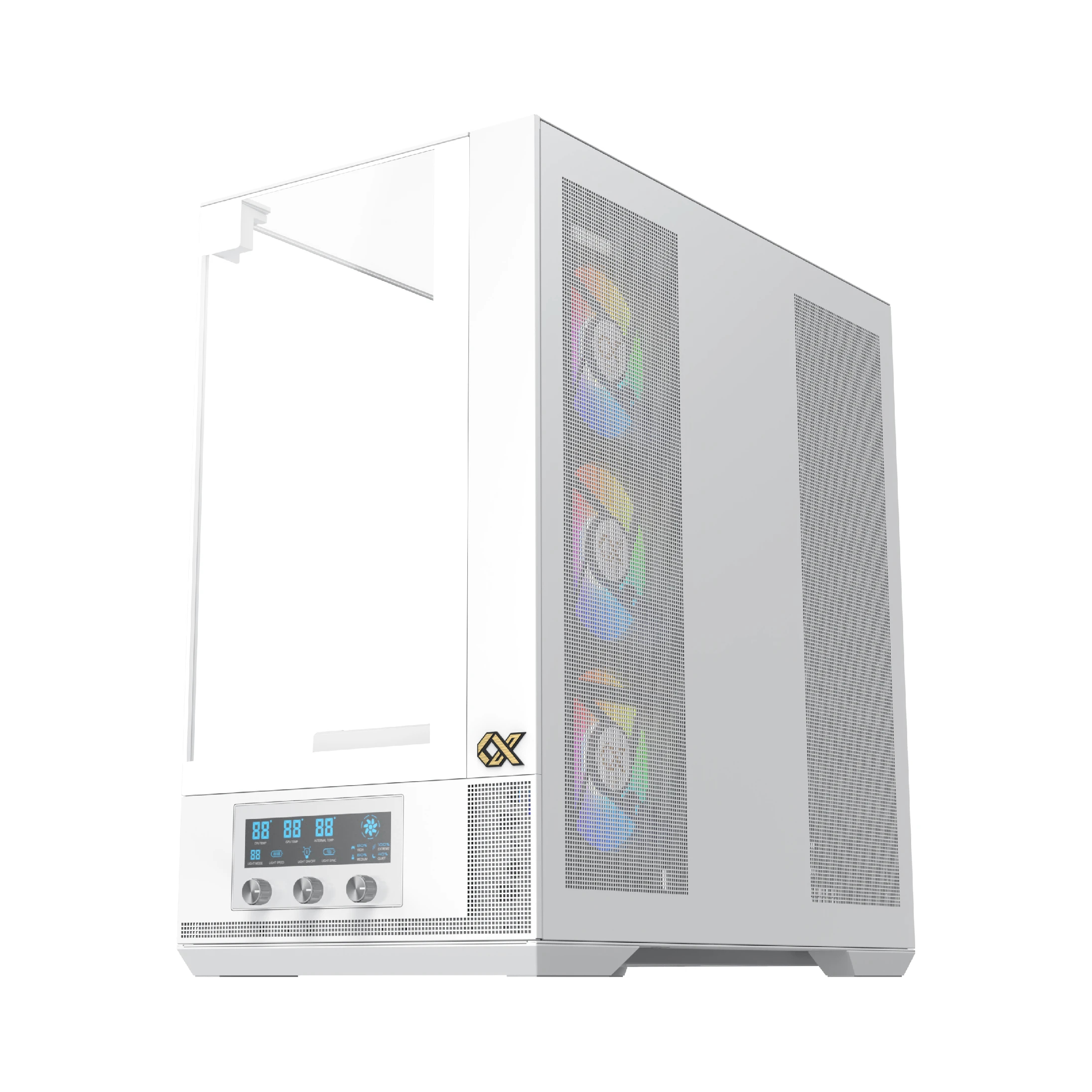 Кутия Xigmatek Vision Arctic Case EATX 7 ARGB Fans, LCD Display Panel, Smart Fan Control
