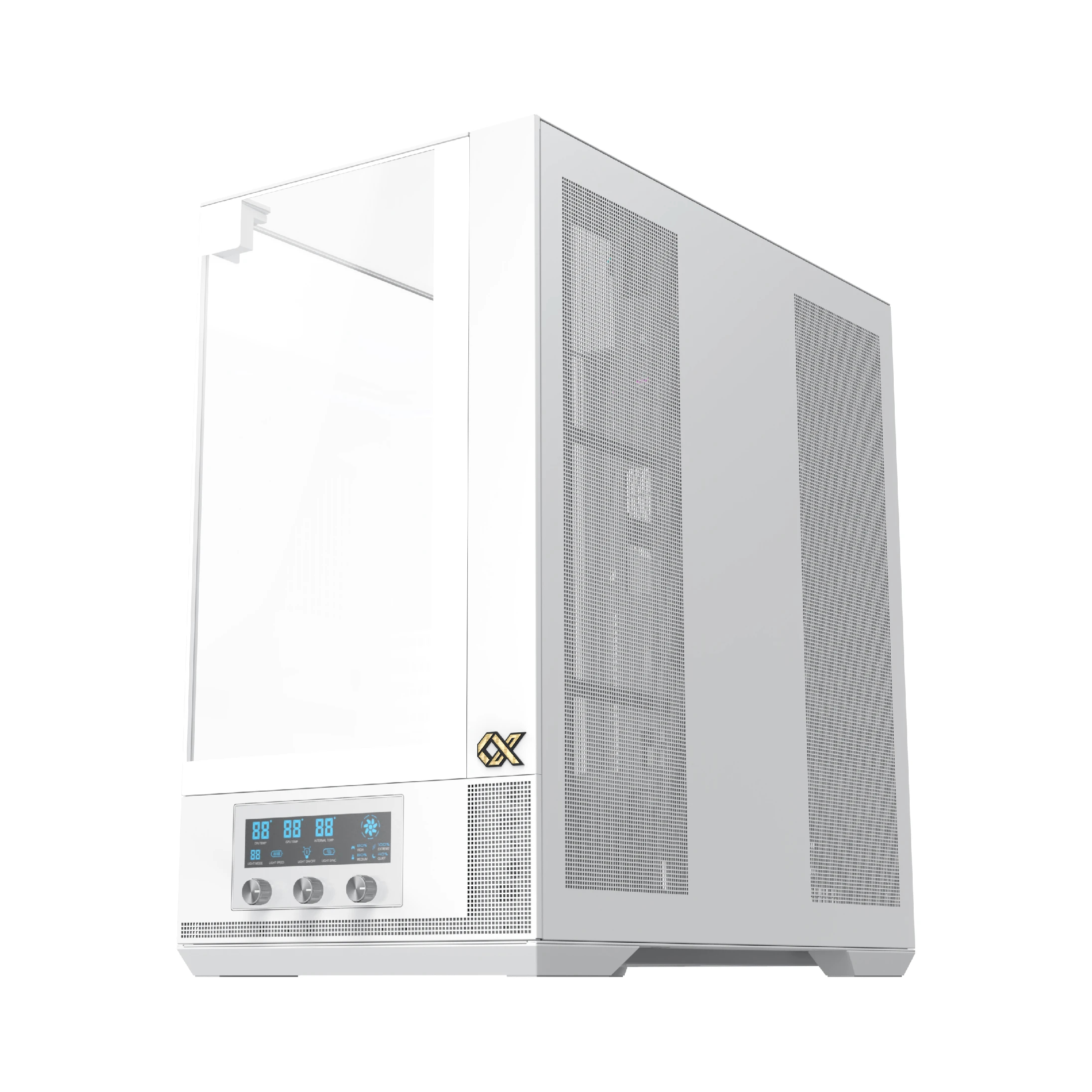 Кутия Xigmatek Vision Arctic Case EATX 7 ARGB Fans, LCD Display Panel, Smart Fan Control