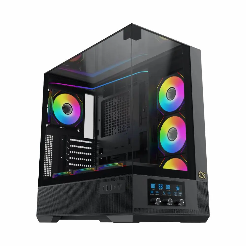 Кутия Xigmatek Vision Case EATX 7 ARGB Fans, LCD Display Panel, Smart Fan Control