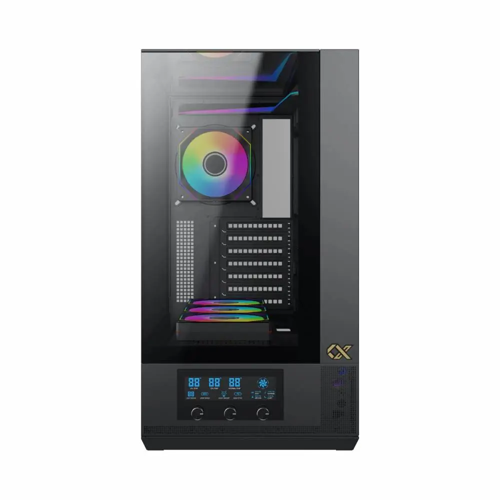 Кутия Xigmatek Vision Case EATX 7 ARGB Fans, LCD Display Panel, Smart Fan Control