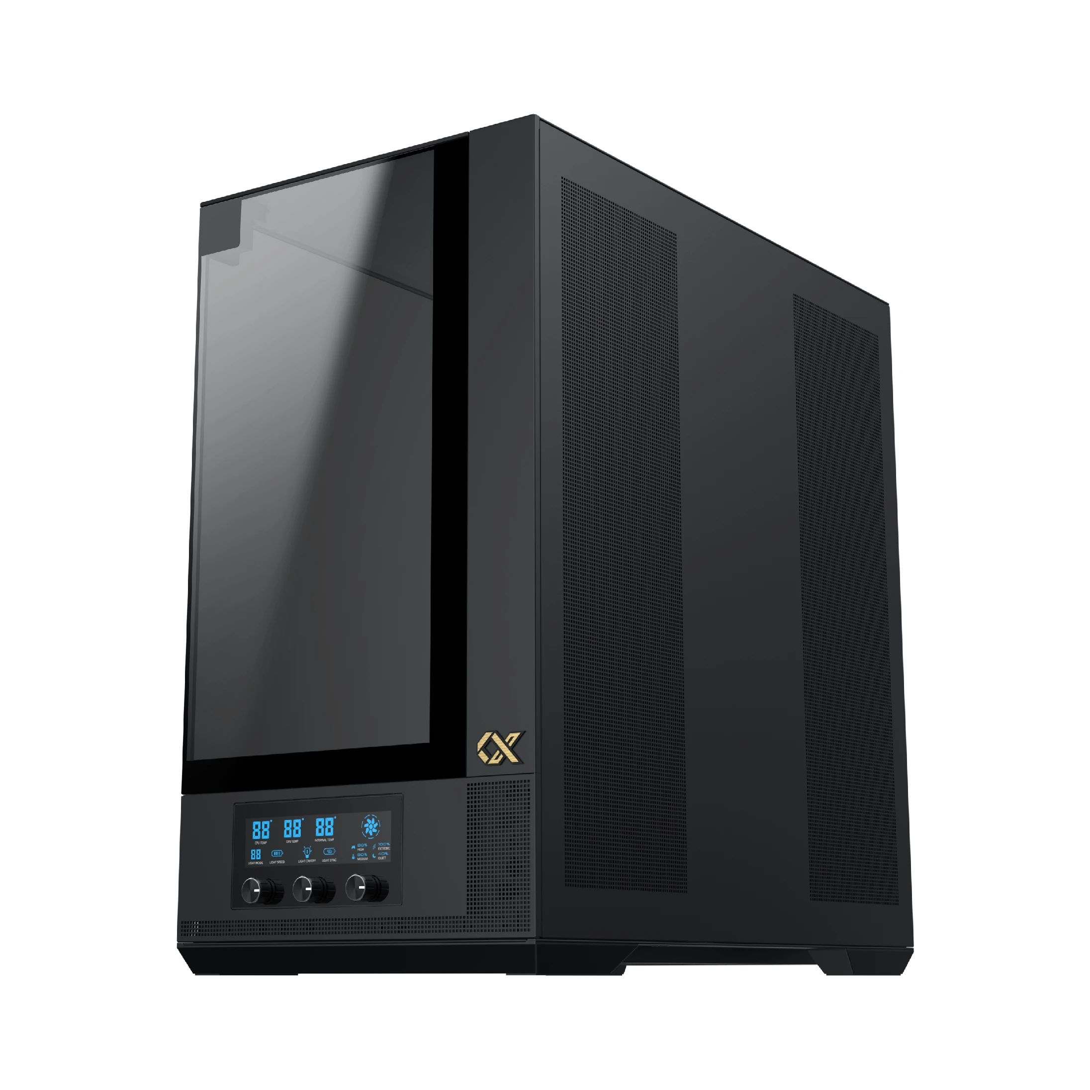 Кутия Xigmatek Vision Case EATX 7 ARGB Fans, LCD Display Panel, Smart Fan Control