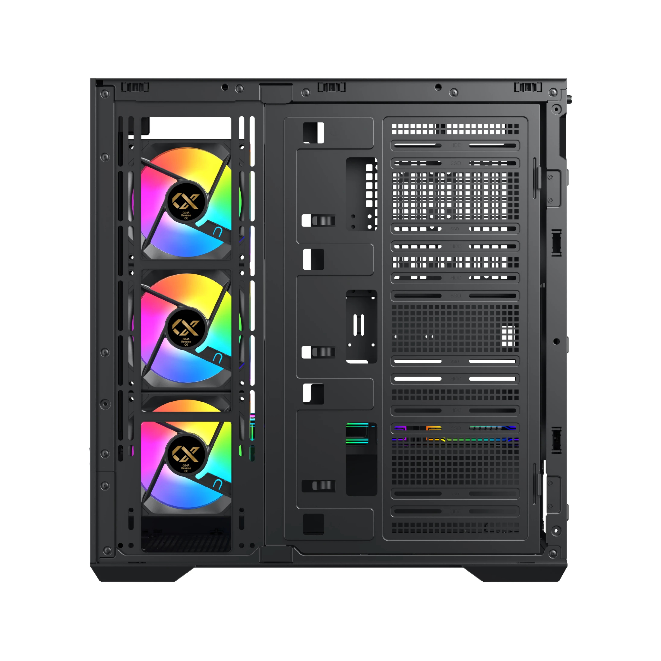 Кутия Xigmatek Vision Case EATX 7 ARGB Fans, LCD Display Panel, Smart Fan Control
