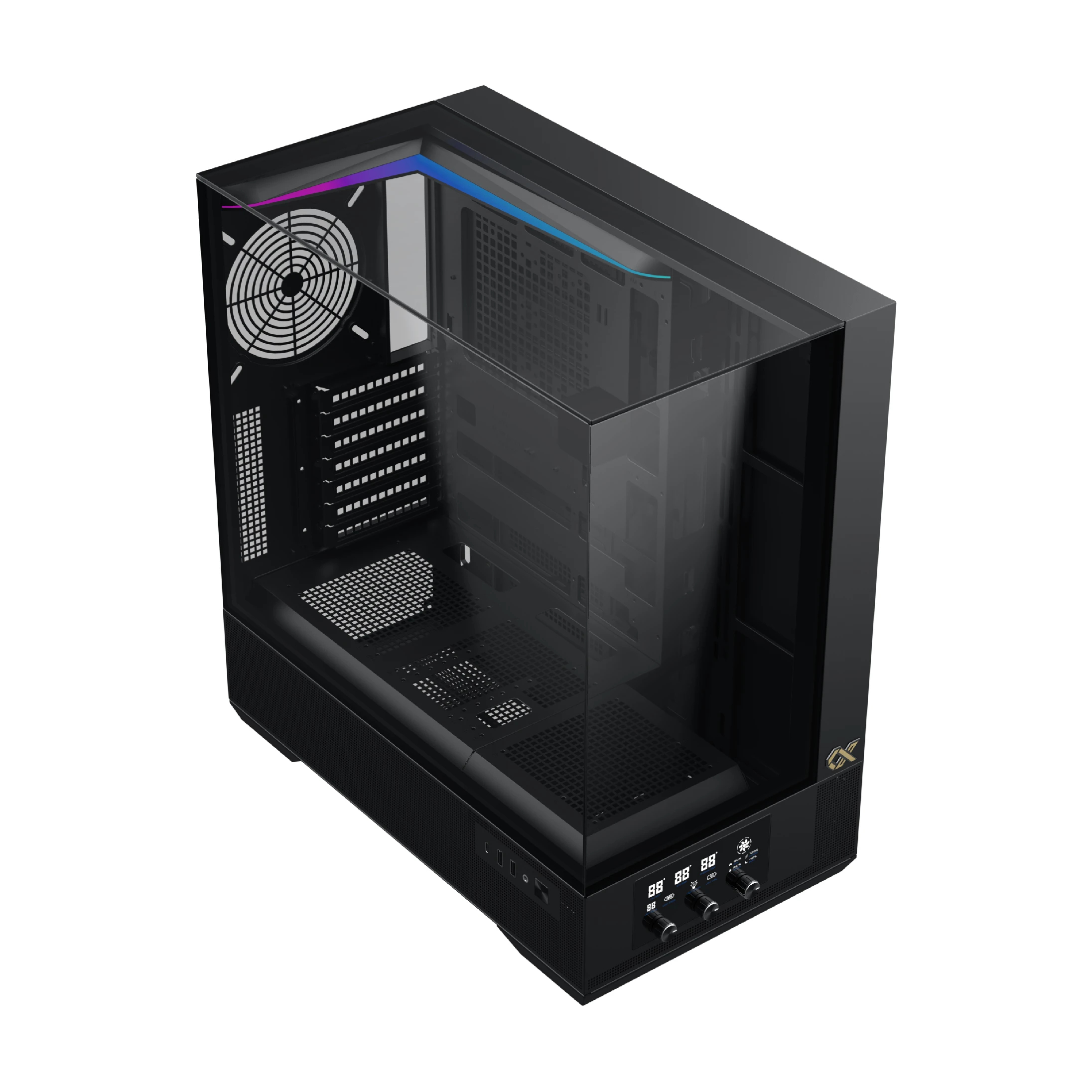 Кутия Xigmatek Vision Case EATX 7 ARGB Fans, LCD Display Panel, Smart Fan Control
