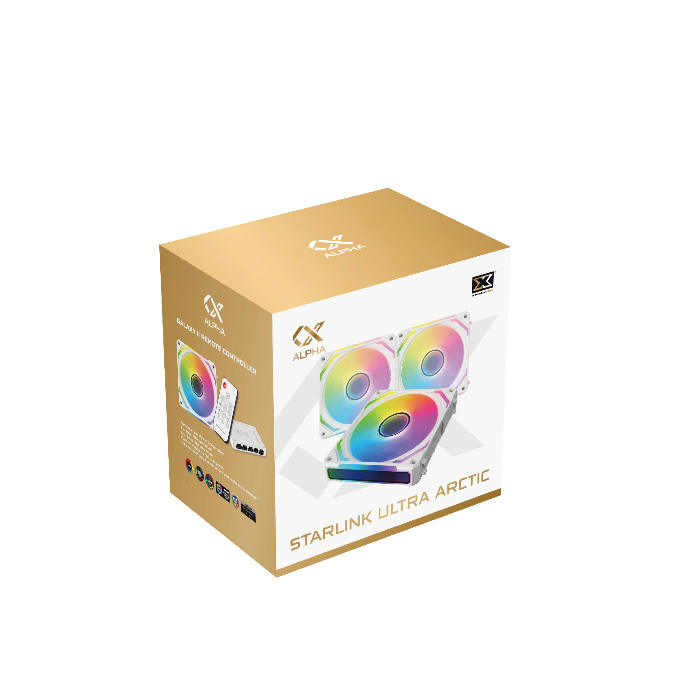 Ventilatoren Xigmatek Starlink Ultra Arctic Fan Pack 3-in-1 3x120mm Infinity Mirror A-RGB