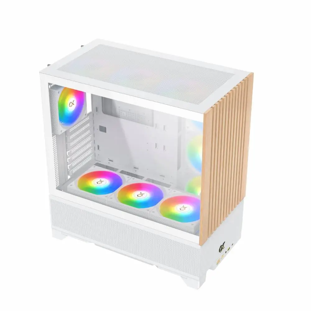 Кутия Xigmatek Endorphin WD Arctic Case EATX Addressable RGB Wood
