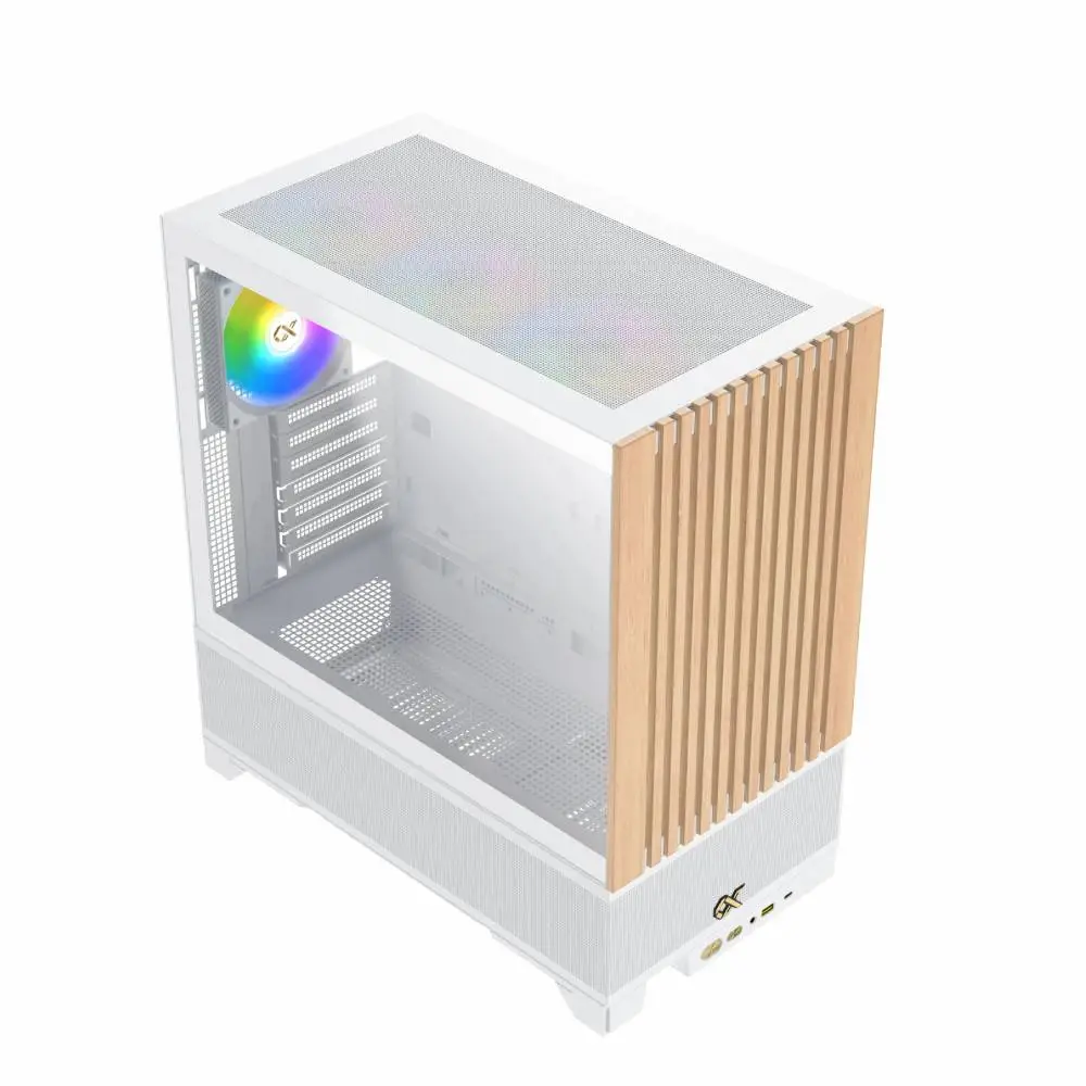 Кутия Xigmatek Endorphin WD Arctic Case EATX Addressable RGB Wood