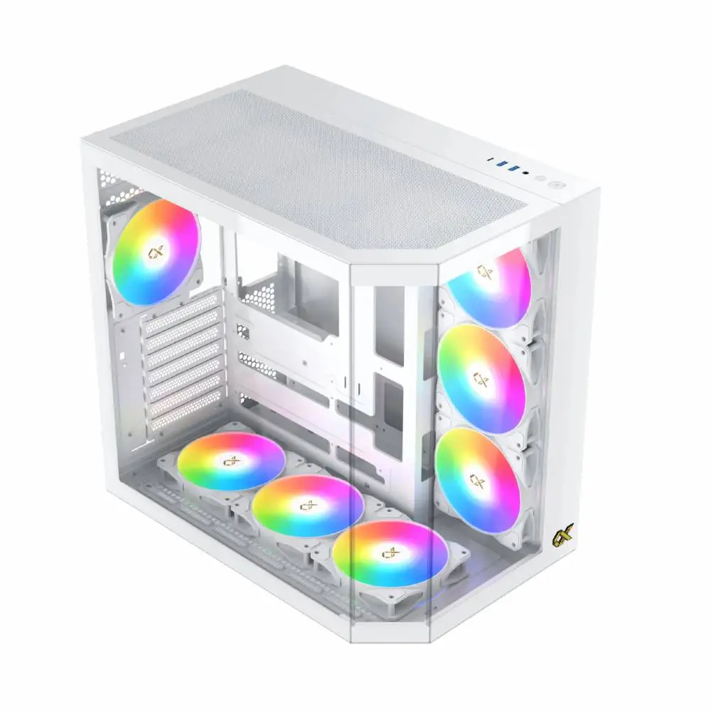 Кутия Xigmatek Cubi II Arctic Case EATX 7 ARGB Fans