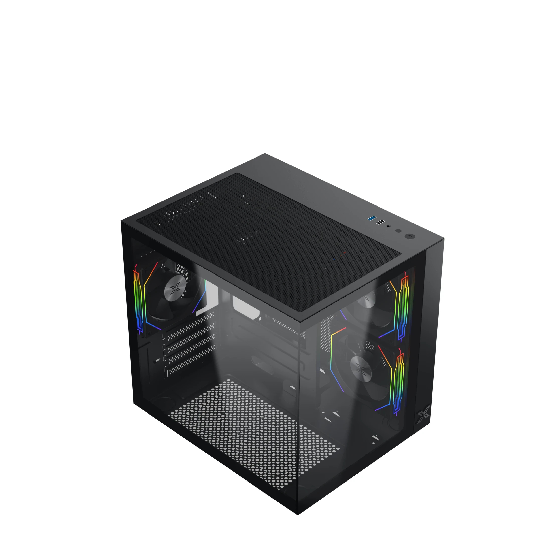Кутия Xigmatek Aqua M Lite Case mATX 5 ARGB Fans - EN44410 
