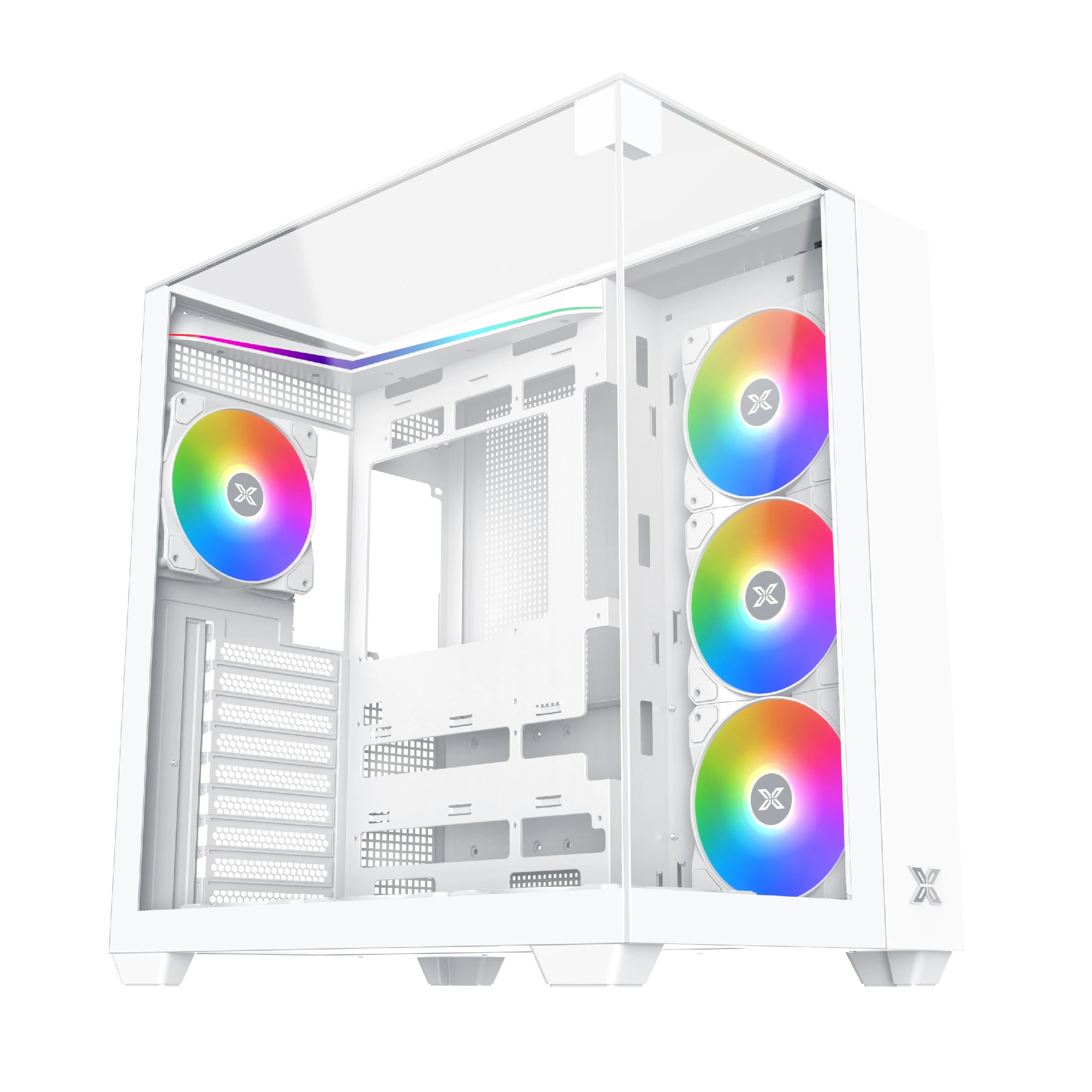 Кутия Xigmatek AQUA V ARCTIC Case ATX 7 ARGB Fans