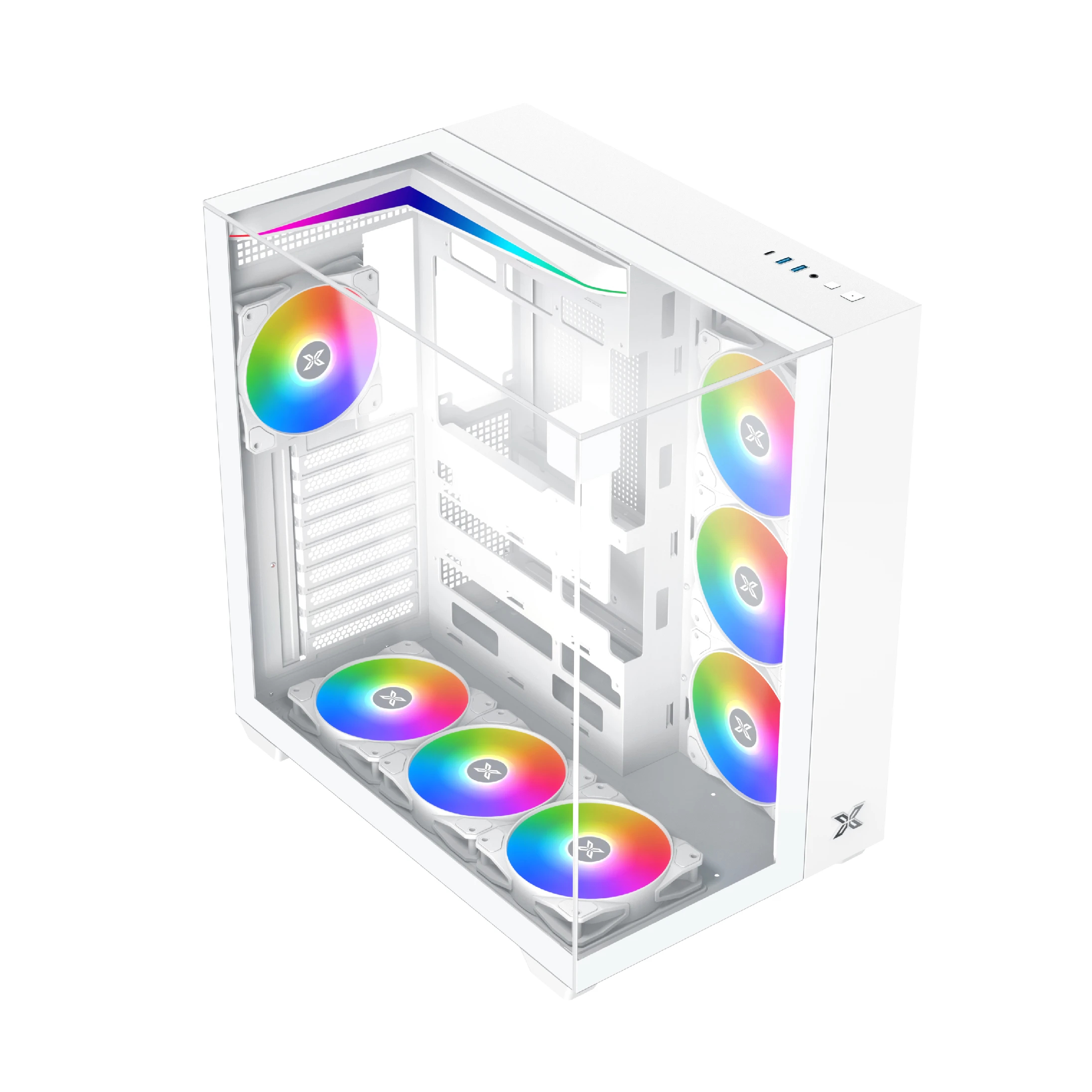 Кутия Xigmatek AQUA V ARCTIC Case ATX 7 ARGB Fans
