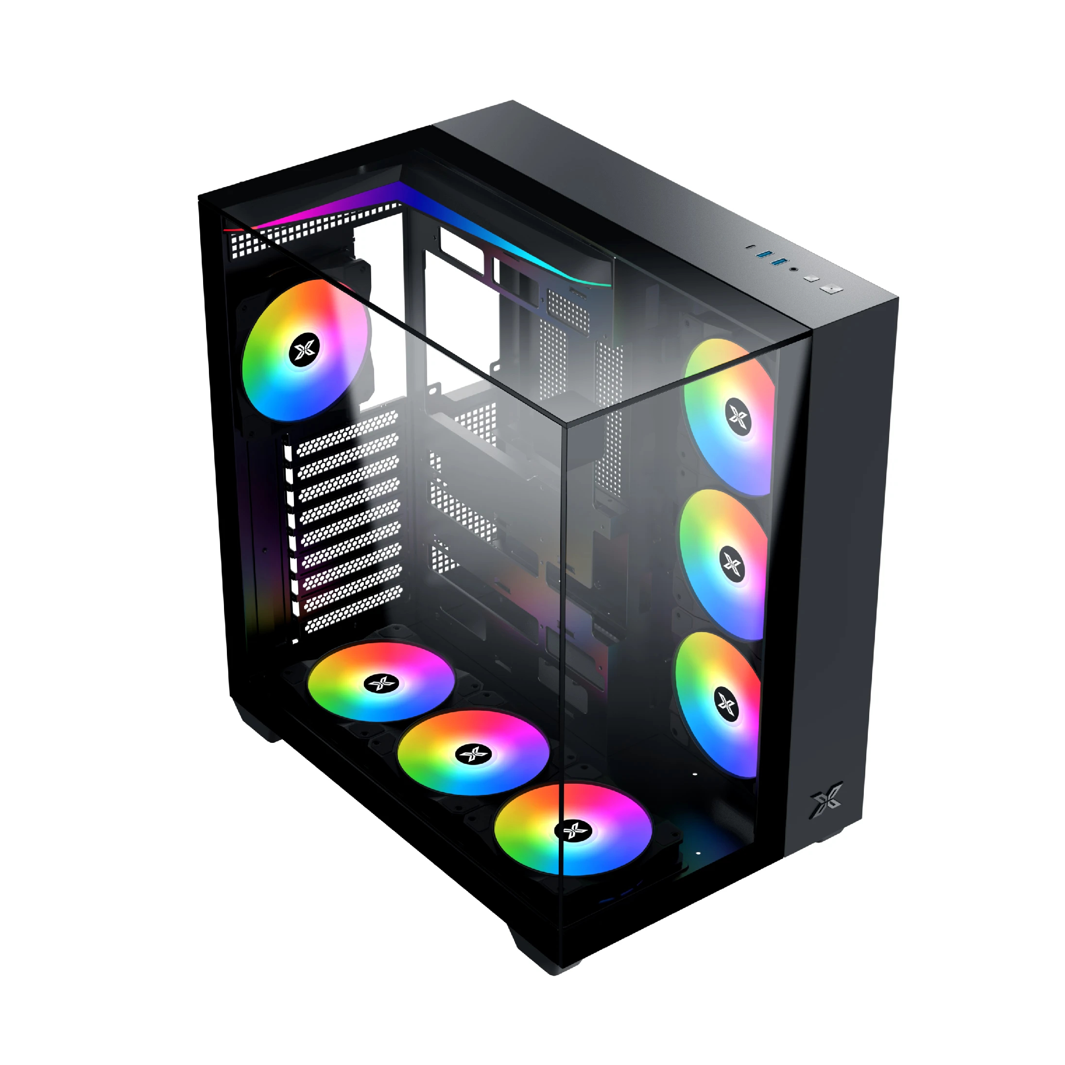 Кутия Xigmatek AQUA V Black Case ATX 7 ARGB Fans