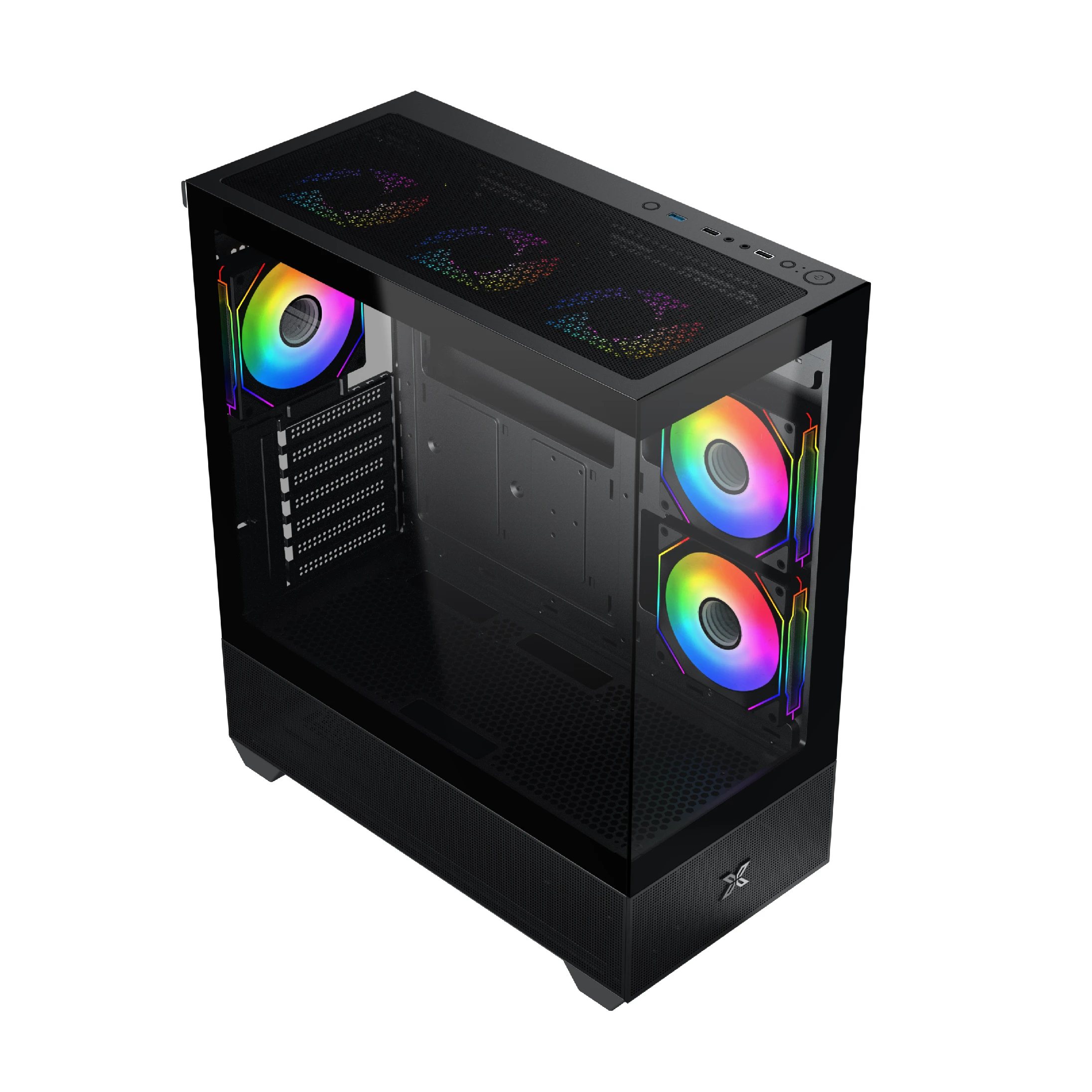 Кутия Xigmatek Alphard Black Case EATX 6 ARGB fans