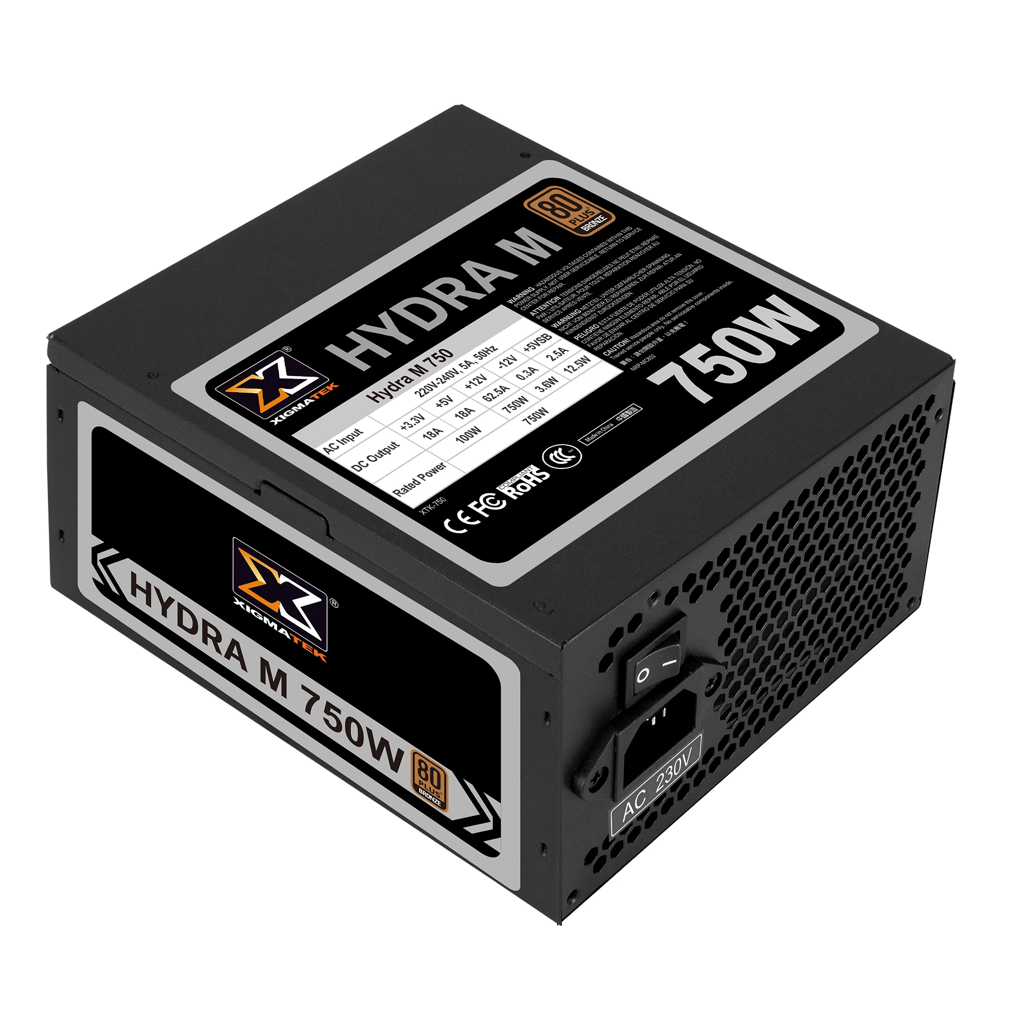Захранване Xigmatek HYDRA M 750W 80 Plus Bronze PSU ATX