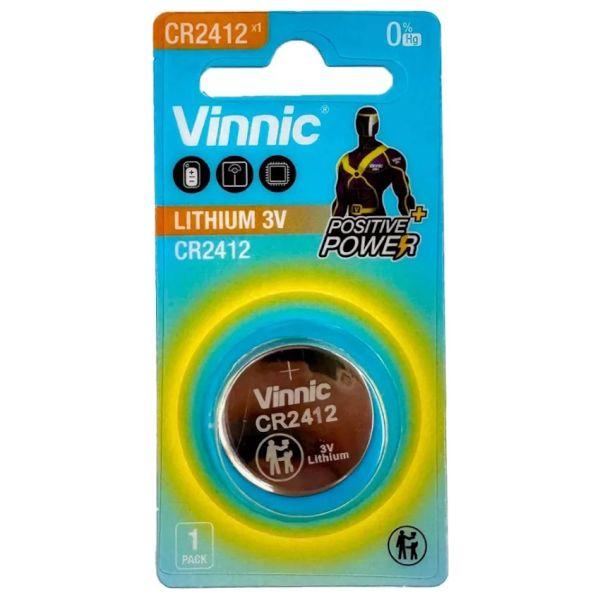 Μπαταρία κουμπιού λιθίου 3V CR2412 VINNIC