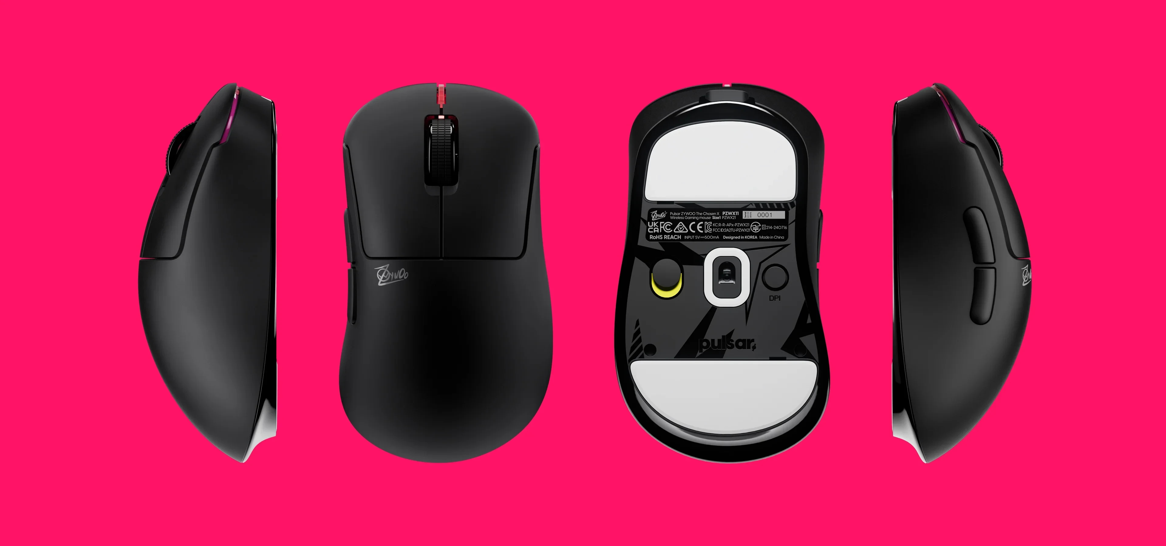 Геймърска мишка Pulsar  ZywOo The Chosen Mouse Size2 Black 8K