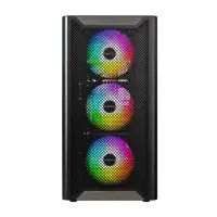 Кутия Montech XR Wood (B) Case ATX 4 x 120 mm ARGB Fans, Wood, USB-C, Black