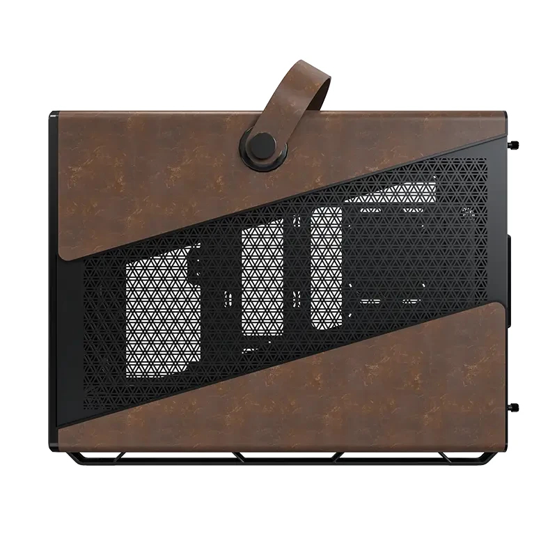 Кутия Montech Heritage PRO Black USB-C, Leather, 4 x 120 mm Fans
