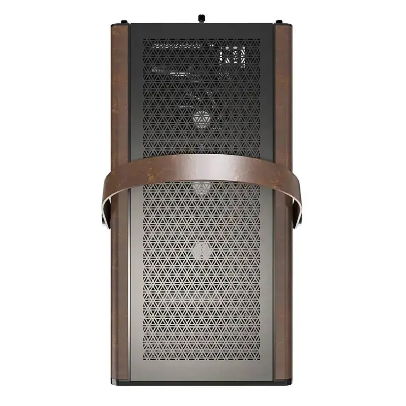 Кутия Montech Heritage PRO Black USB-C, Leather, 4 x 120 mm Fans