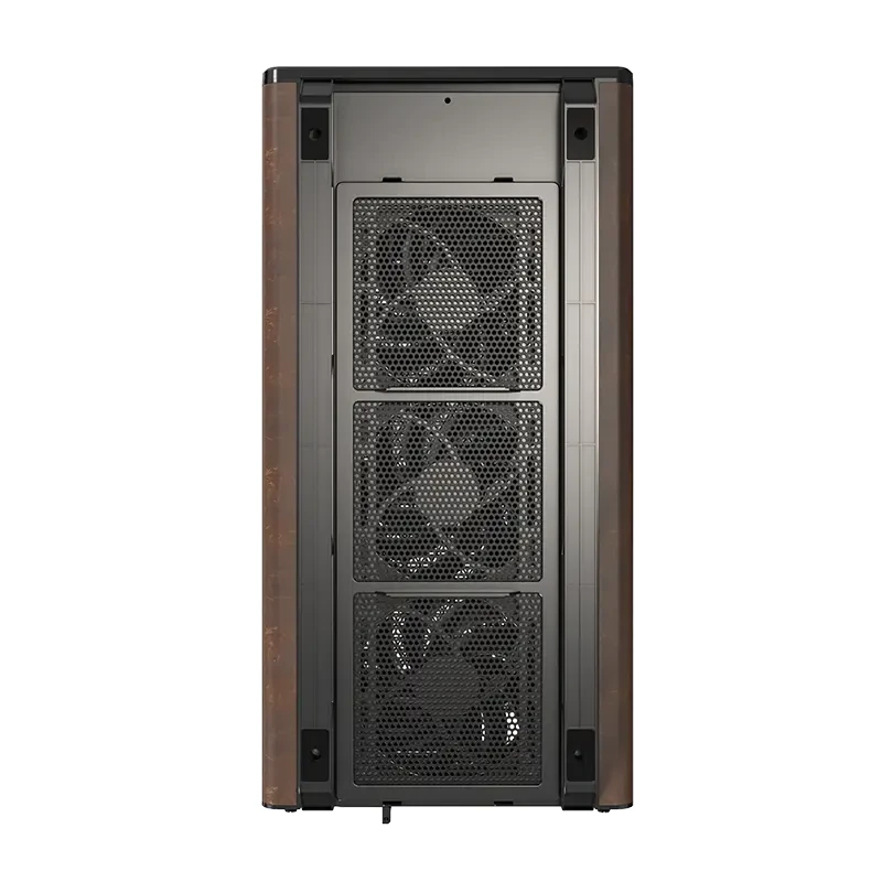 Кутия Montech Heritage PRO Black USB-C, Leather, 4 x 120 mm Fans