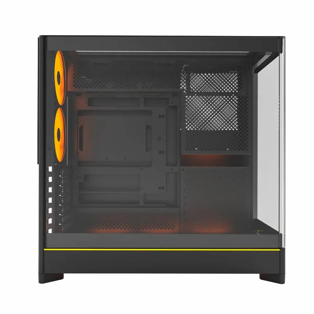 Кутия Montech HS02 PRO (B) Case ATX 5 x 120 mm ARGB Fans, USB-C, Black