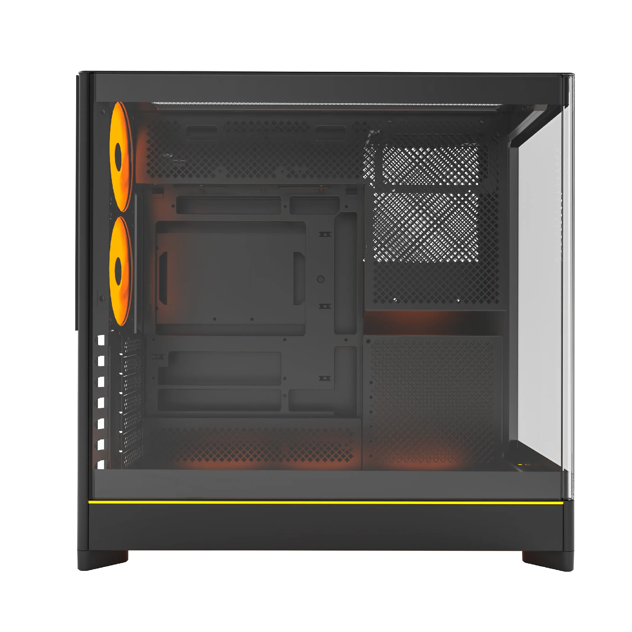 Кутия Montech HS02 PRO (B) Case ATX 5 x 120 mm ARGB Fans, USB-C, Black