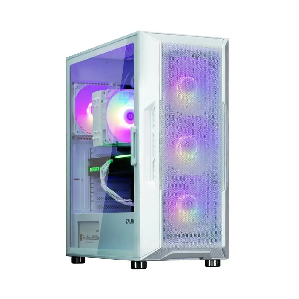 Кутия Zalman i3 NEO ARGB White Case ATX Mesh, aRGB, Tempered Glass