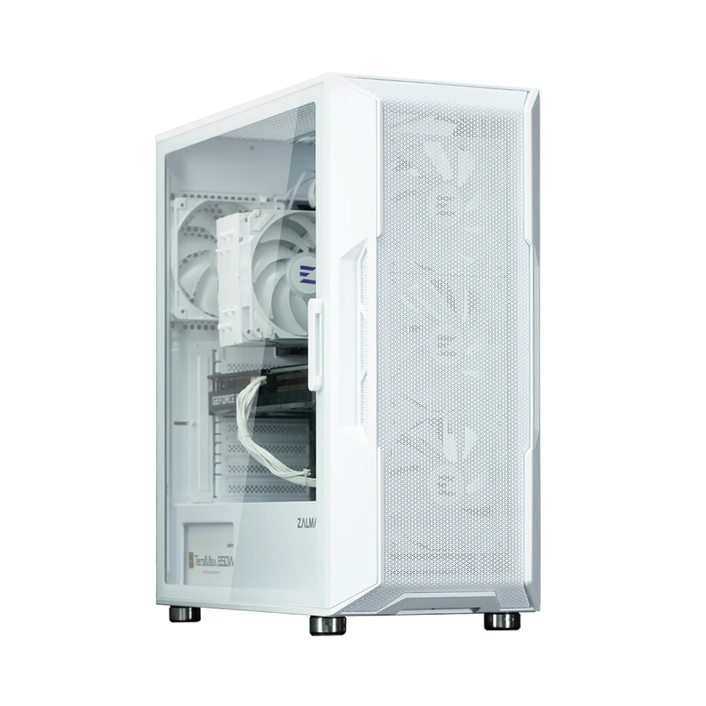 Кутия Zalman i3 NEO ARGB White Case ATX Mesh, aRGB, Tempered Glass