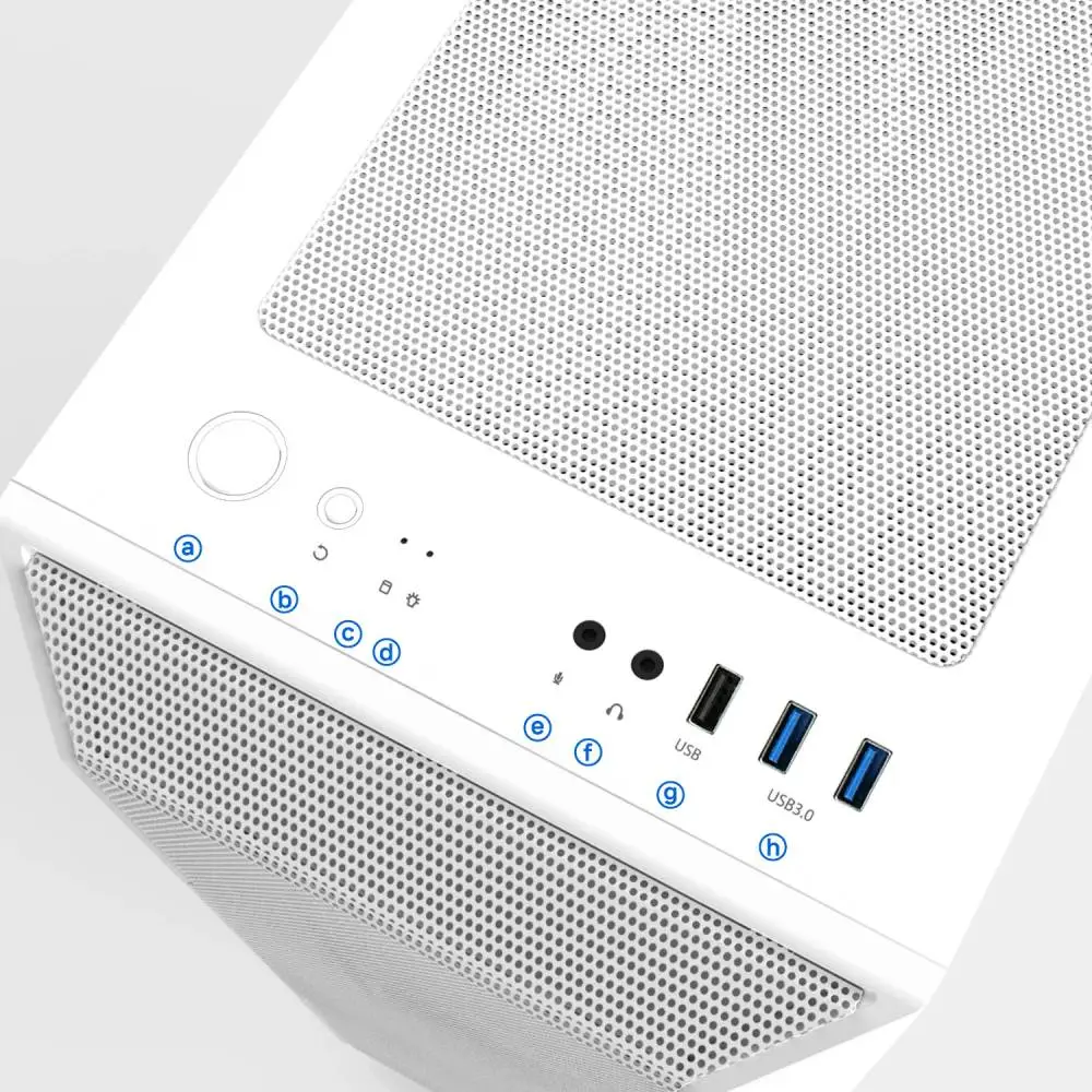 Кутия Zalman i3 NEO ARGB White Case ATX Mesh, aRGB, Tempered Glass