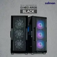 Кутия Zalman i3 NEO ARGB Black Case ATX Mesh, aRGB, Tempered Glass