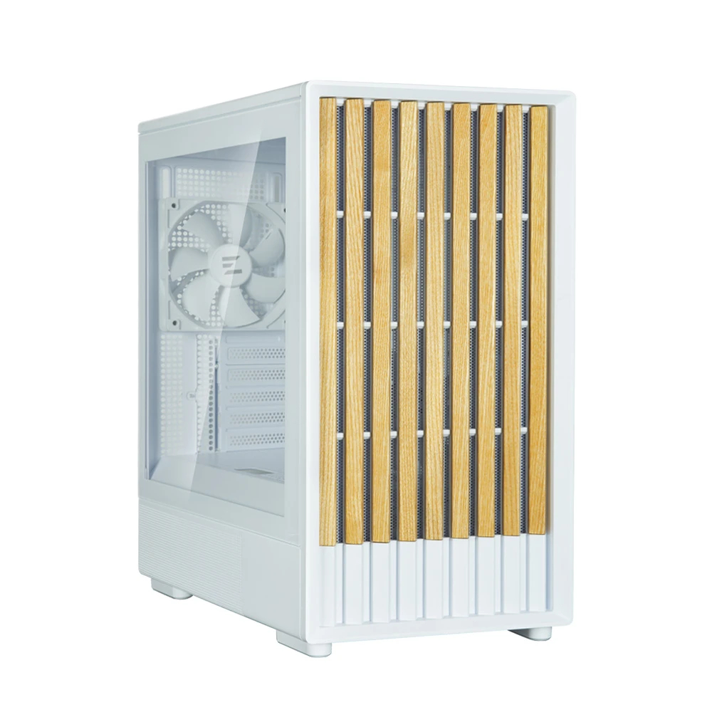 Кутия Zalman P10 NAMU WHITE Case mATX, Wood, USB-C