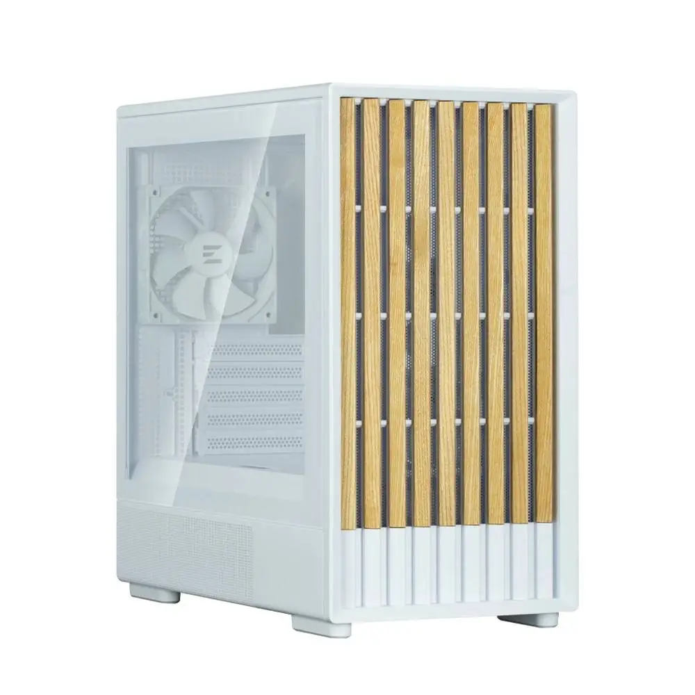 Кутия Zalman P10 NAMU WHITE Case mATX, Wood, USB-C