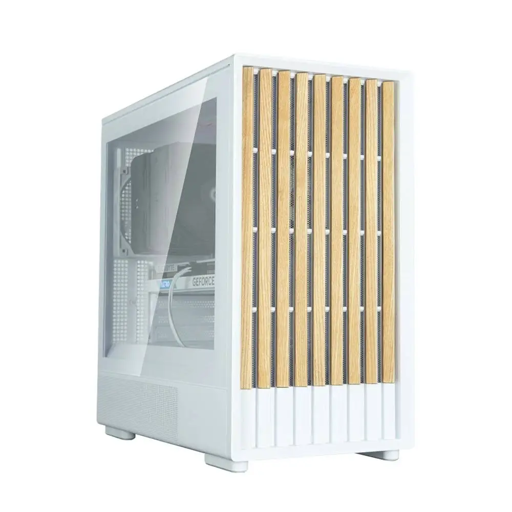Кутия Zalman P10 NAMU WHITE Case mATX, Wood, USB-C