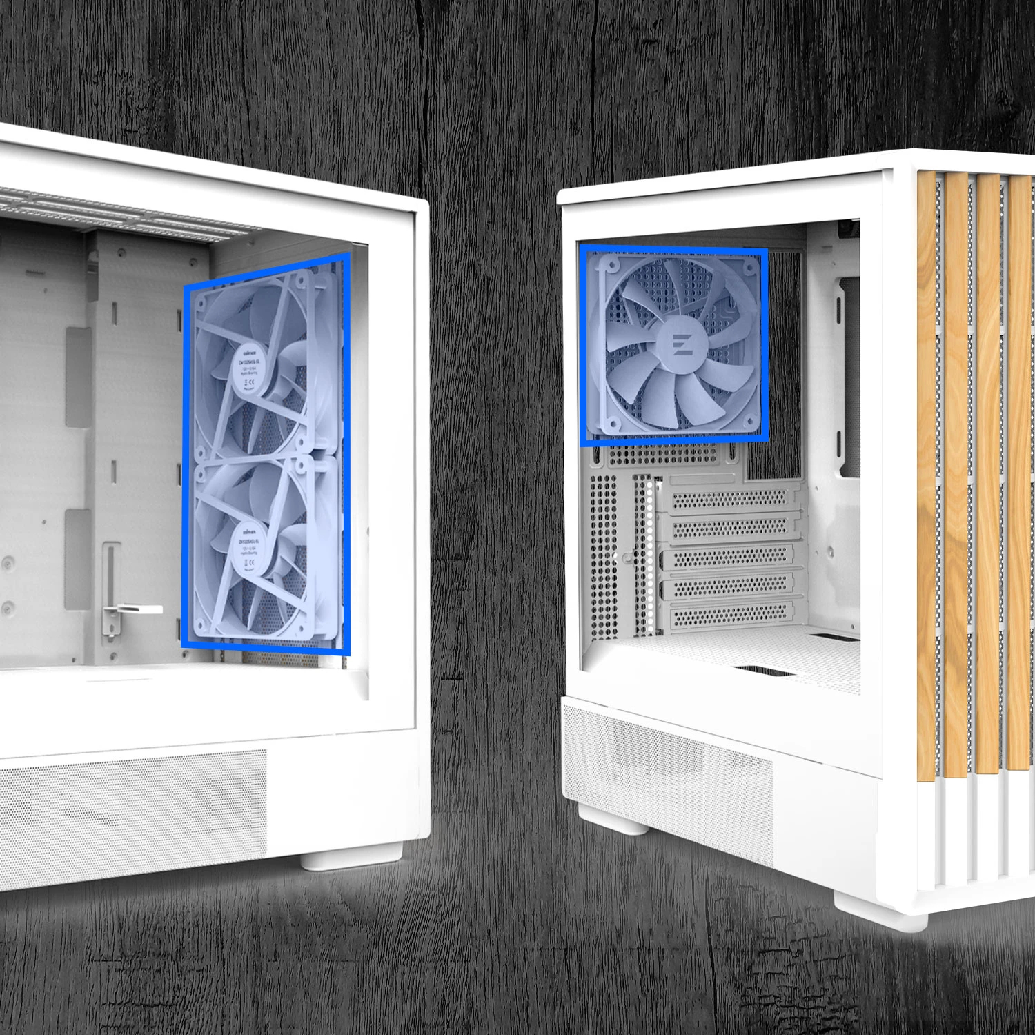 Кутия Zalman P10 NAMU WHITE Case mATX, Wood, USB-C