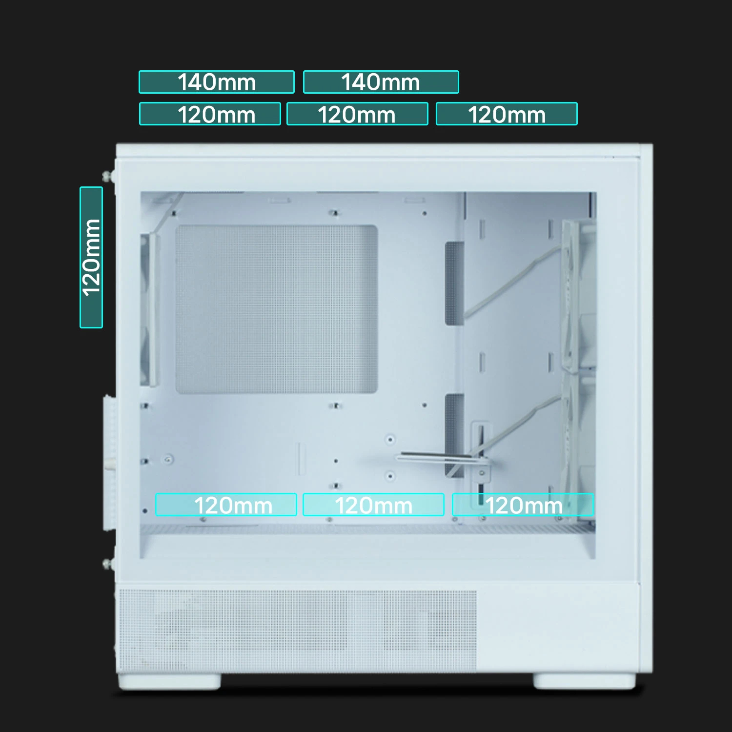 Кутия Zalman P10 NAMU WHITE Case mATX, Wood, USB-C