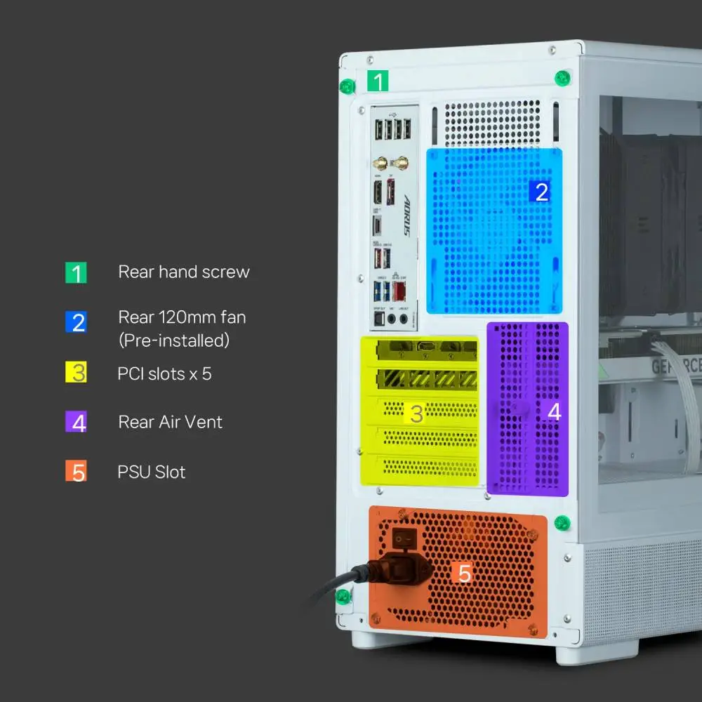 Кутия Zalman P10 NAMU WHITE Case mATX, Wood, USB-C