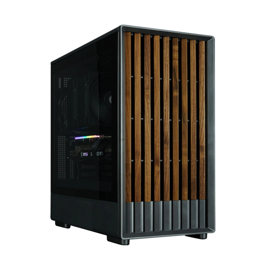 Кутия Zalman P10 NAMU BLACK Case mATX, Wood, USB-C
