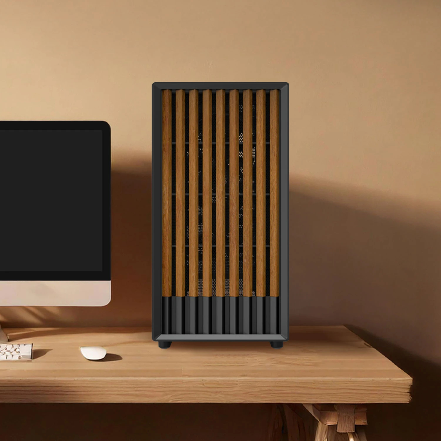 Кутия Zalman P10 NAMU BLACK Case mATX, Wood, USB-C
