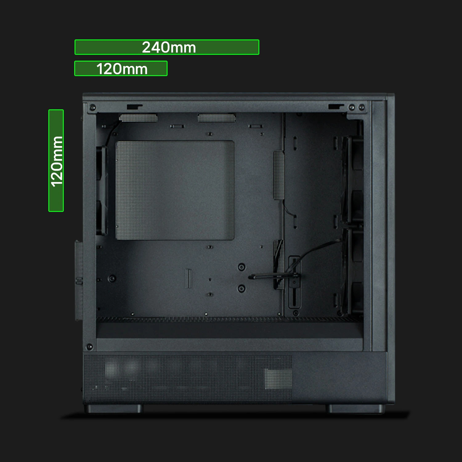 Кутия Zalman P10 NAMU BLACK Case mATX, Wood, USB-C