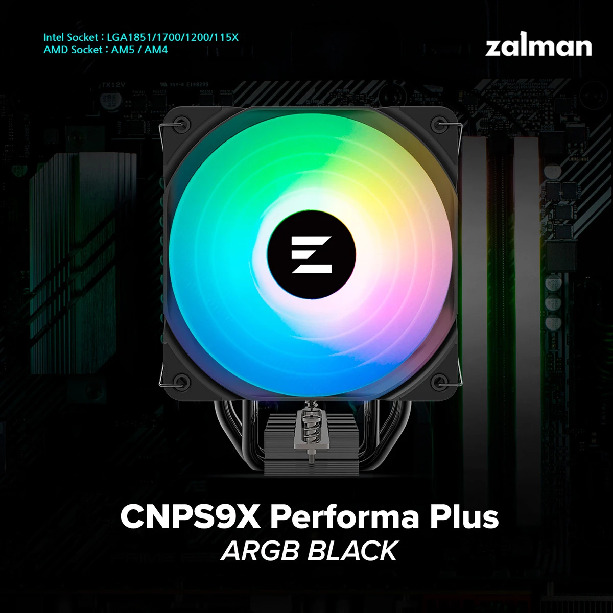 Охлаждане за процесор Zalman CNPS9X PERFORMA PLUS ARGB BLACK CPU Cooler