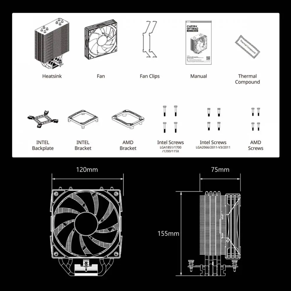 Охлаждане за процесор Zalman CNPS9X OPTIMA2 CPU Cooler