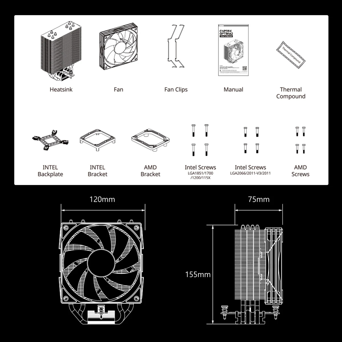 Охлаждане за процесор Zalman CNPS9X OPTIMA2 CPU Cooler
