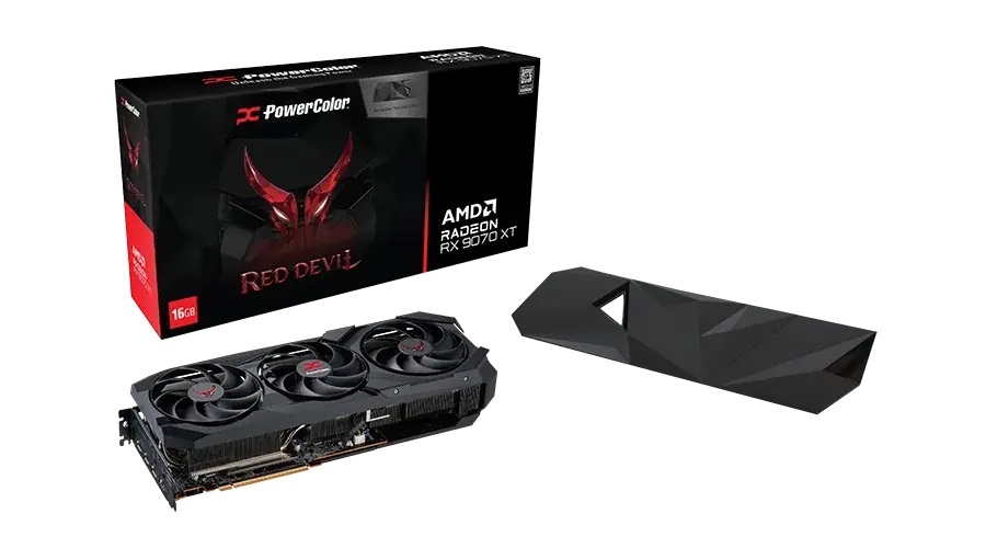 Видео карта PowerColor Radeon RX 9070 XT Red Devil 16GB GDDR6 Backplate Special Edition