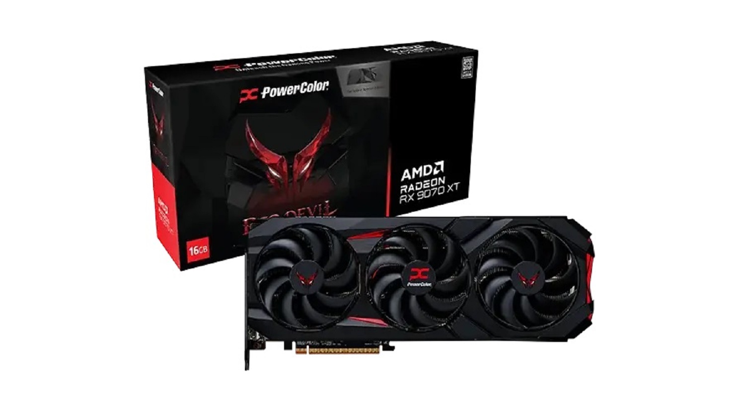 Видео карта PowerColor Radeon RX 9070 XT Red Devil 16GB GDDR6 Backplate Special Edition