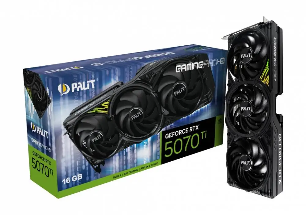 Видео карта Palit GeForce RTX 5070 Ti GamingPro-S 16GB - NE7507T019T2-GB2031U