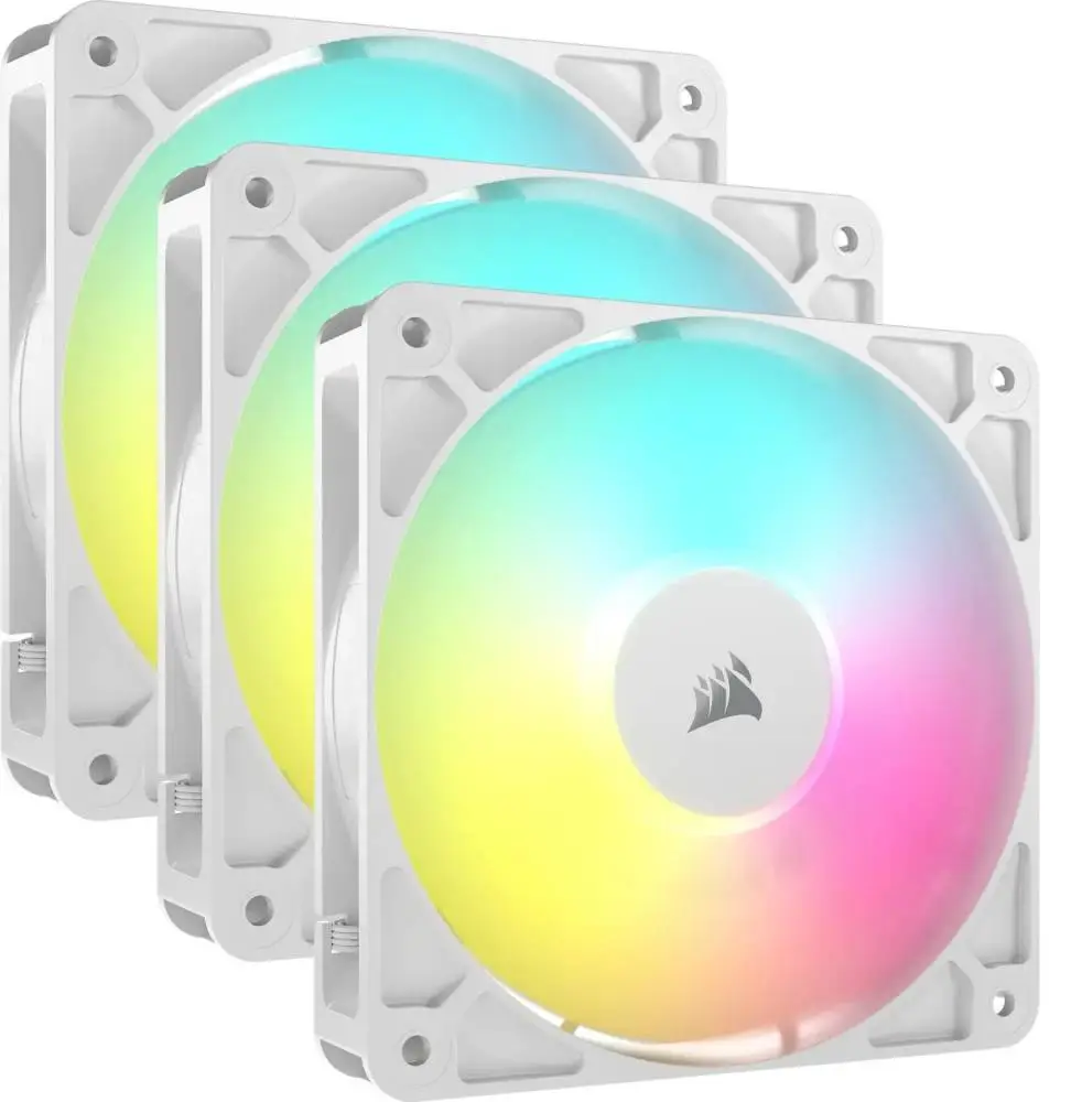 Вентилатори CORSAIR RS120 ARGB White, 120mm ARGB Fan, Triple Pack - CO-9050185-WW