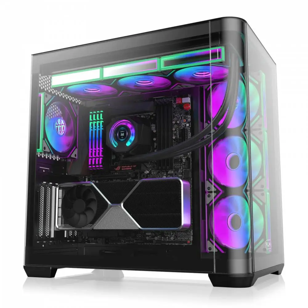 Кутия Raijintek ATREUS BT7 Black Case EATX 7 x 120 mm Infinity Mirror ARGB Fans included