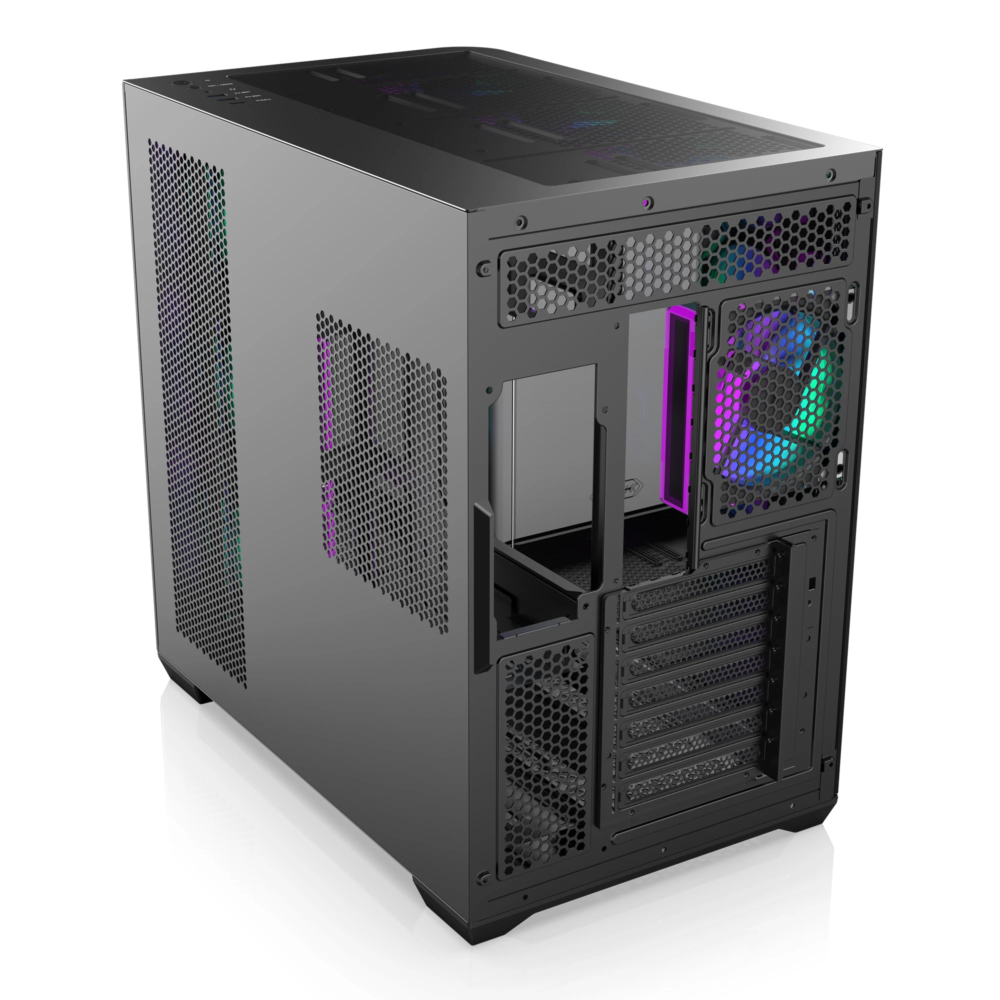 Кутия Raijintek ATREUS BT7 Black Case EATX 7 x 120 mm Infinity Mirror ARGB Fans included