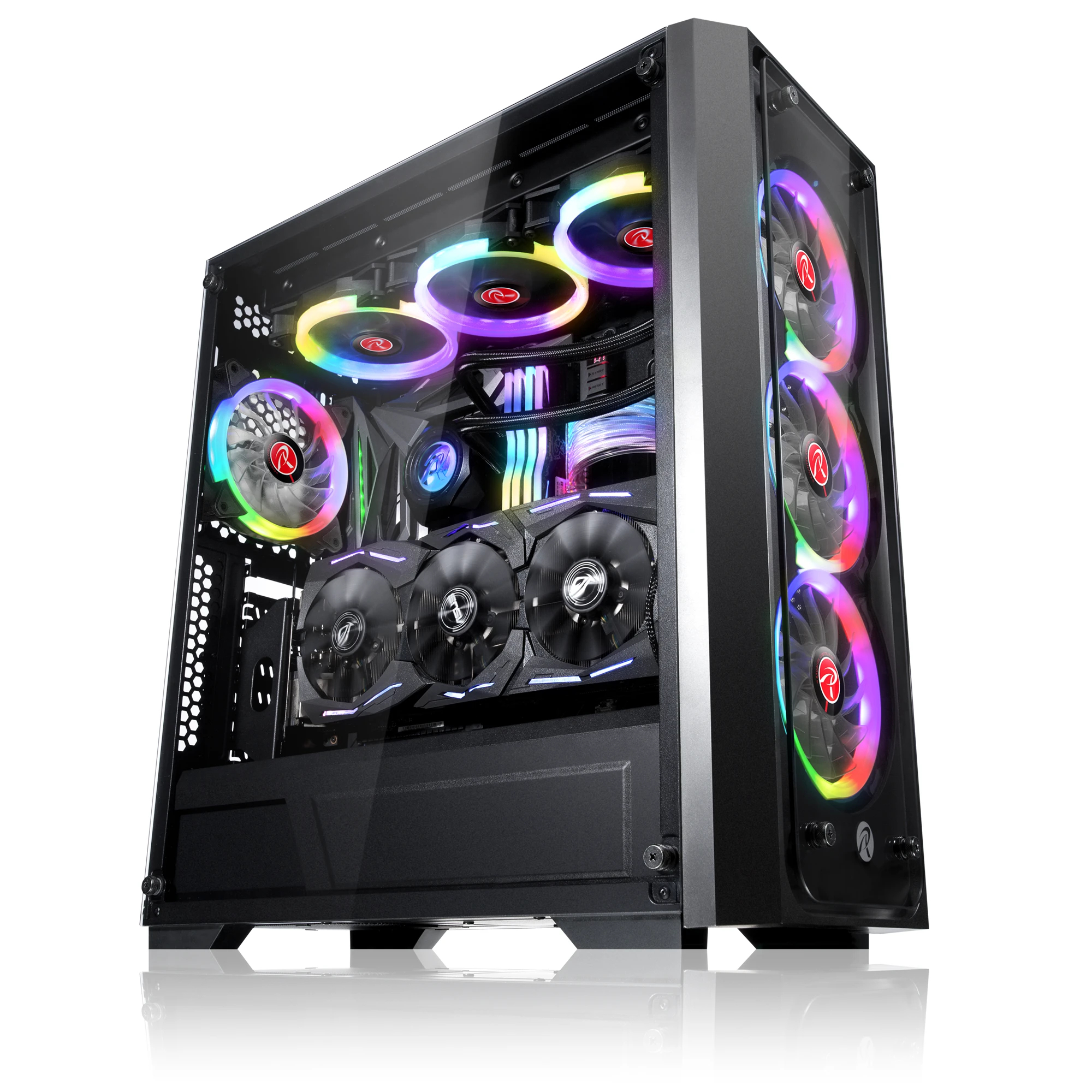 Кутия Raijintek PONOS TG4 Case EATX 4 x 120mm ARGB Fans Tempered Glass